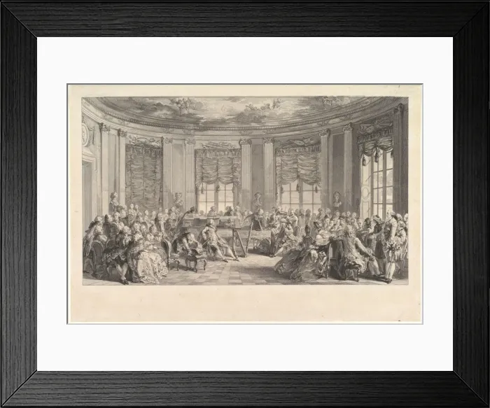 Framed Print : The Concert, 1774. Creator: Antoine Jean Duclos Framed Print : The Concert, 1774. Creator: Antoine Jean Duclos