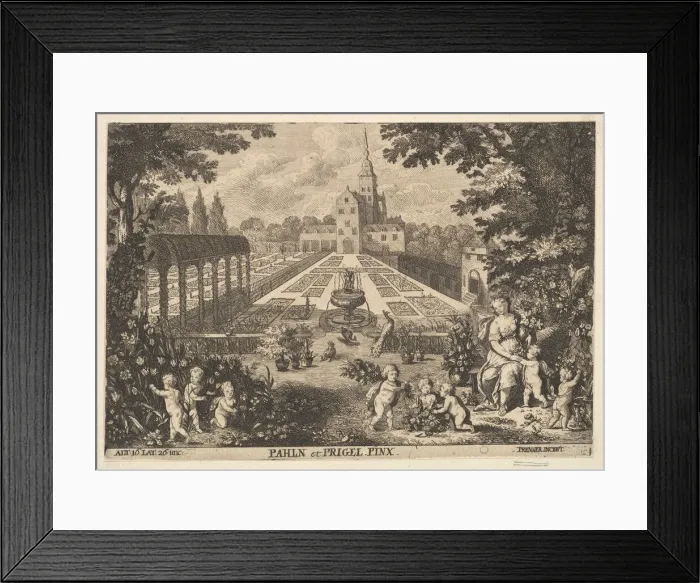 Framed Print : Flora with Putti in a Garden. Creator: Anton Joseph von Prenner Framed Print : Flora with Putti in a Garden. Creator: Anton Joseph von Prenner