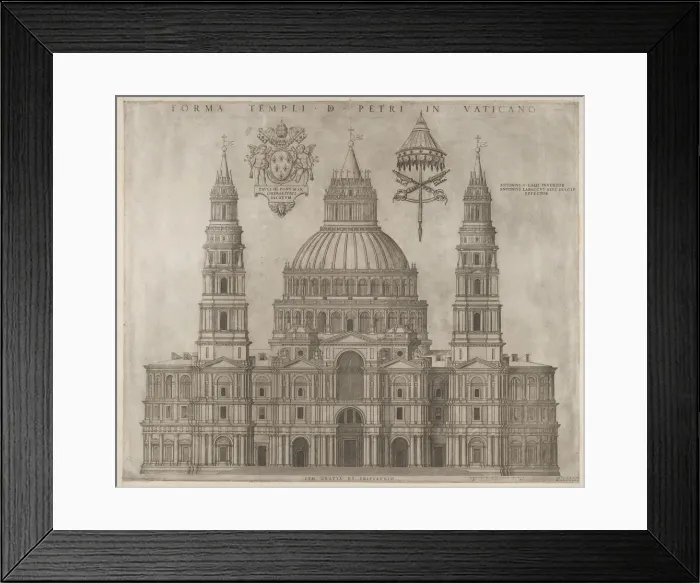 Framed Print : Speculum Romanae Magnificentiae: St. Peter s, 1547. Creator: Unknown Framed Print : Speculum Romanae Magnificentiae: St. Peter s, 1547. Creator: Unknown