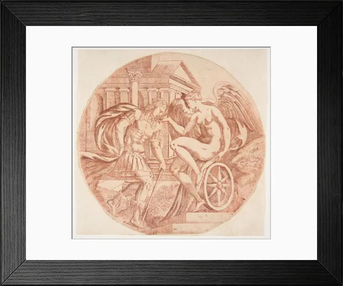 Framed Print : Fortune Making a Prince Drink, ca. 1543. Creator: Antonio Fantuzzi Framed Print : Fortune Making a Prince Drink, ca. 1543. Creator: Antonio Fantuzzi