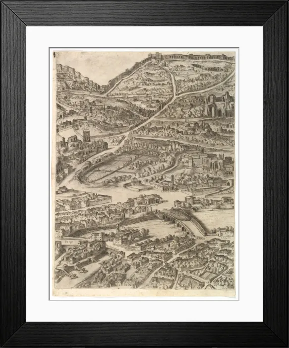 Framed Print : Plan of the City of Rome. Part 5 with the Baths of Caracalla Framed Print : Plan of the City of Rome. Part 5 with the Baths of Caracalla