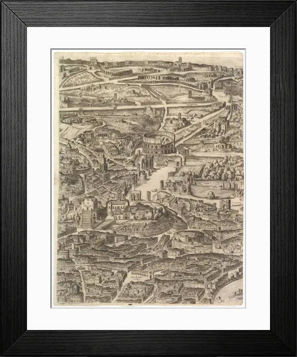 Framed Print : Plan of the City of Rome. Part 4 with the Santa Maria in Aracoeli, the Forum Romanum Framed Print : Plan of the City of Rome. Part 4 with the Santa Maria in Aracoeli, the Forum Romanum