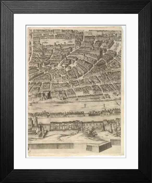 Framed Print : Plan of the City of Rome: sheet 9 with the Piazza Navona