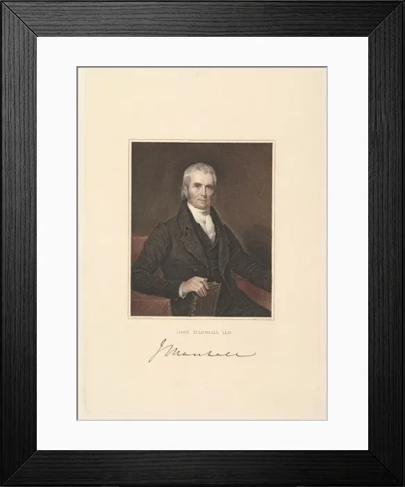 Framed Print : Chief Justice John Marshall, 1833. Creator: Asher Brown Durand Framed Print : Chief Justice John Marshall, 1833. Creator: Asher Brown Durand
