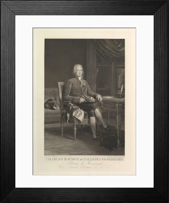 Framed Print : Portrait of Charles Maurice de Talleyrand-Perigord, after 1808 Framed Print : Portrait of Charles Maurice de Talleyrand-Perigord, after 1808
