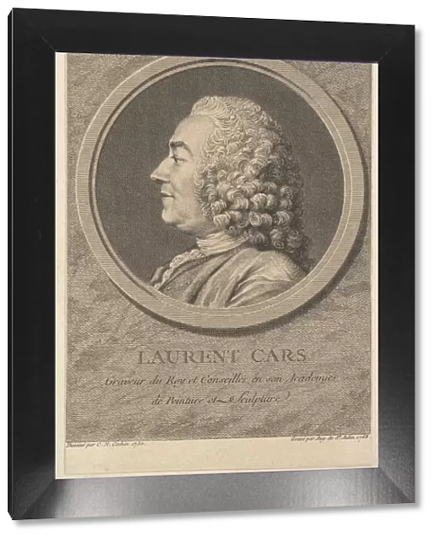 Portrait of Laurent Cars, 1768. Creator: Augustin de Saint-Aubin