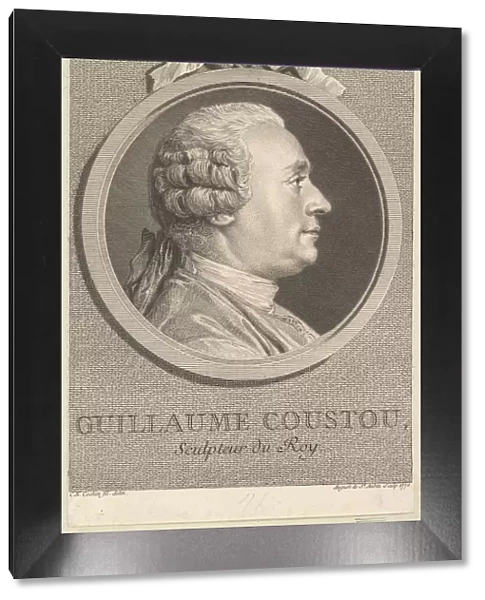 Portrait of Guillaume Coustou, 1770. Creator: Augustin de Saint-Aubin