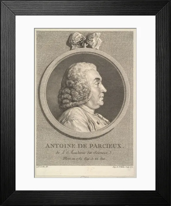 Framed Print : Portrait of Antoine de Parcieux, 1771. Creator: Augustin de Saint-Aubin Framed Print : Portrait of Antoine de Parcieux, 1771. Creator: Augustin de Saint-Aubin