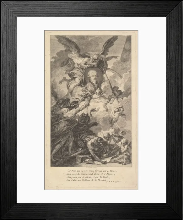 Framed Print : Portrait of Simon-Nicolas-Henri Linguet, 1780. Creator: Augustin de Saint-Aubin Framed Print : Portrait of Simon-Nicolas-Henri Linguet, 1780. Creator: Augustin de Saint-Aubin