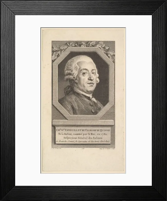 Framed Print : Portrait of Charles George Fenouillot de Falbaire de Quingey, 1787 Framed Print : Portrait of Charles George Fenouillot de Falbaire de Quingey, 1787
