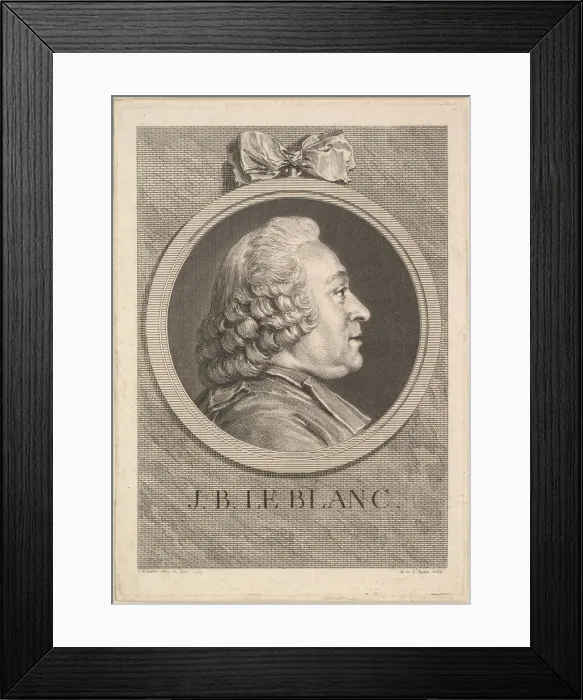 Framed Print : Portrait of Jean-Baptiste Le Blanc, 1750. Creator: Augustin de Saint-Aubin Framed Print : Portrait of Jean-Baptiste Le Blanc, 1750. Creator: Augustin de Saint-Aubin
