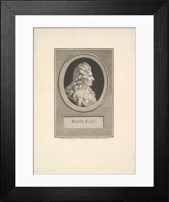 Framed Print : Portrait of Despreaux Nicolas Boileau, 1800. Creator: Augustin de Saint-Aubin Framed Print : Portrait of Despreaux Nicolas Boileau, 1800. Creator: Augustin de Saint-Aubin