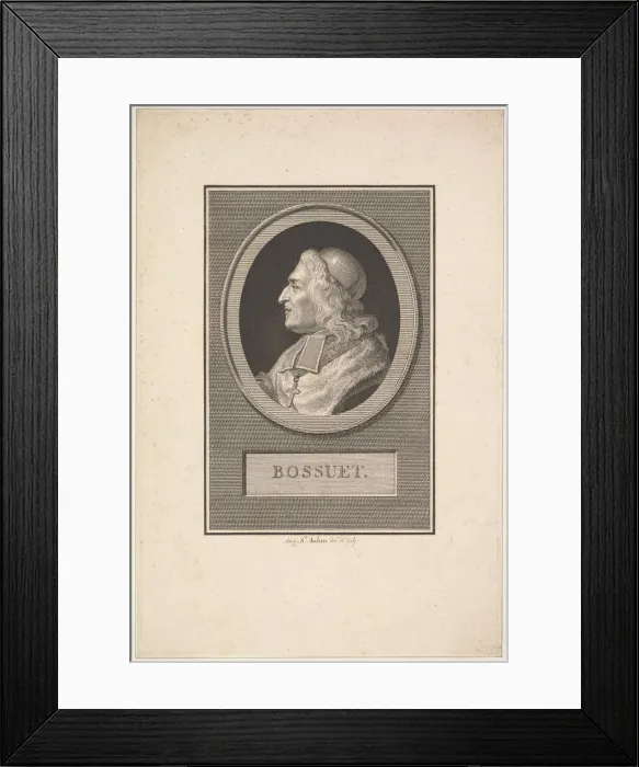 Framed Print : Portrait of Bossuet, 1803. Creator: Augustin de Saint-Aubin Framed Print : Portrait of Bossuet, 1803. Creator: Augustin de Saint-Aubin