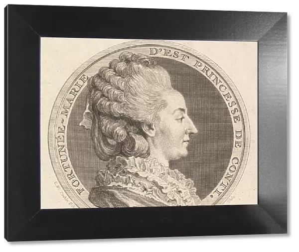 Print of a Portrait Medal of Fortunee-Marie d Est, Princesse de Conti, 1781