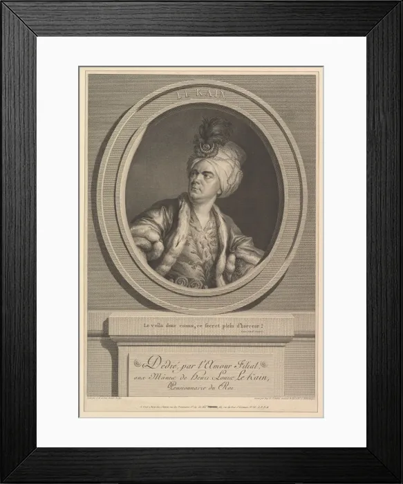 Framed Print : Portrait of Henri-Louis Le Kain, 1788. Creator: Augustin de Saint-Aubin Framed Print : Portrait of Henri-Louis Le Kain, 1788. Creator: Augustin de Saint-Aubin