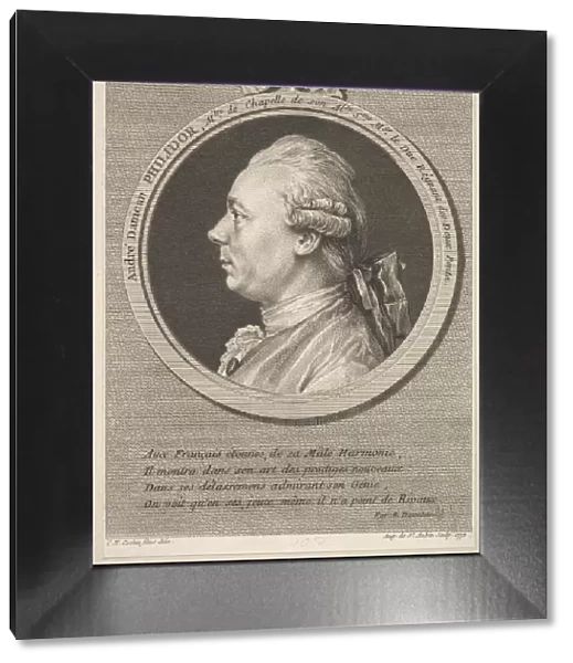 Portrait of AndreDanican Philidor, 1772. Creator: Augustin de Saint-Aubin
