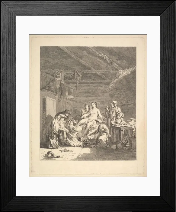 Framed Print : Vignette of the first volume, page 165: Usage des Russes aprè Framed Print : Vignette of the first volume, page 165: Usage des Russes aprè