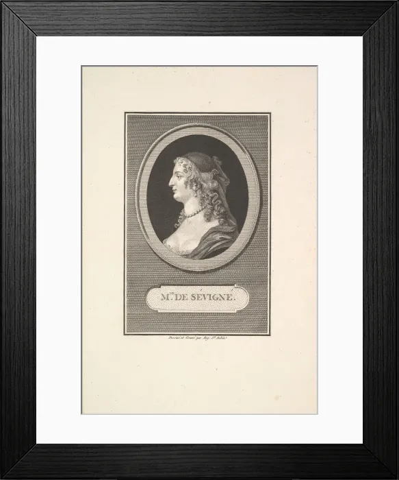 Framed Print : Portrait of Marie de Rabutin, Mise de Sevigne, 1802 Framed Print : Portrait of Marie de Rabutin, Mise de Sevigne, 1802