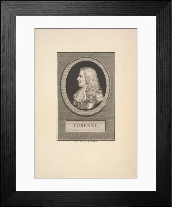Framed Print : Portrait of Henry de la Tour, Vicomte de Turenne, 1800. Creator: Augustin de Saint-Aubin Framed Print : Portrait of Henry de la Tour, Vicomte de Turenne, 1800. Creator: Augustin de Saint-Aubin