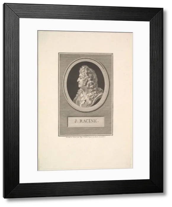 Framed Print : Portrait of Jean Racine, 1800. Creator: Augustin de Saint-Aubin Framed Print : Portrait of Jean Racine, 1800. Creator: Augustin de Saint-Aubin