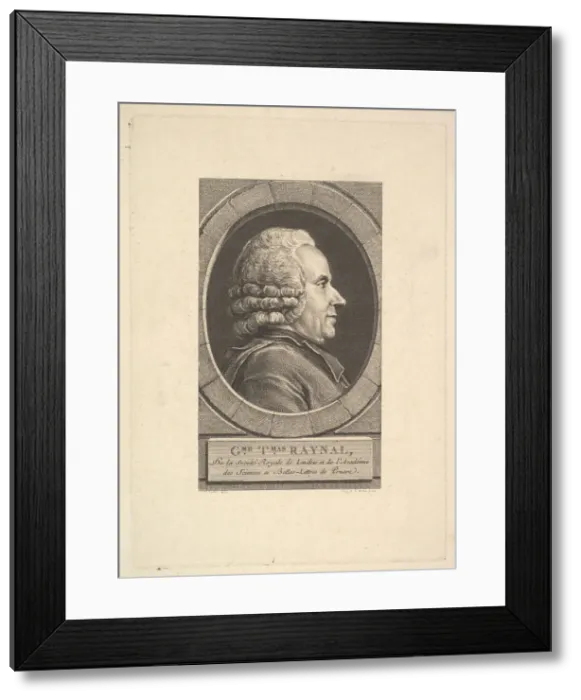 Framed Print : Portrait of Guillaume-Thomas Raynal, 1773. Creator: Augustin de Saint-Aubin Framed Print : Portrait of Guillaume-Thomas Raynal, 1773. Creator: Augustin de Saint-Aubin