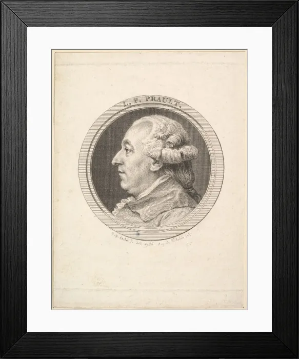 Framed Print : Portrait of L. F. Prault, 1787. Creator: Augustin de Saint-Aubin Framed Print : Portrait of L. F. Prault, 1787. Creator: Augustin de Saint-Aubin