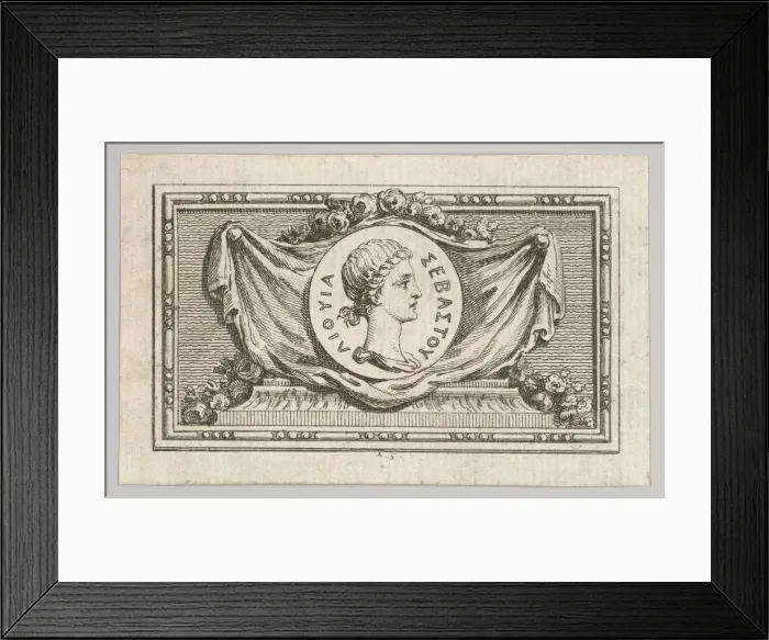 Framed Print : Medal with Portrait of Livy in the 5th Book, from Tibere ou les six premiers Framed Print : Medal with Portrait of Livy in the 5th Book, from Tibere ou les six premiers
