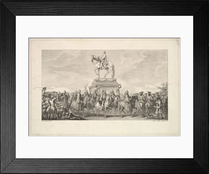 Framed Print : The Inauguration of the Statue of Louis XV, Vignette on page 1 Framed Print : The Inauguration of the Statue of Louis XV, Vignette on page 1
