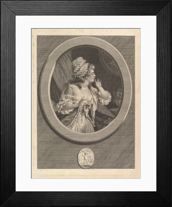 Framed Print : Au Moins Soyez Discret (At Least Be Discreet), 1789. Creator: Augustin de Saint-Aubin Framed Print : Au Moins Soyez Discret (At Least Be Discreet), 1789. Creator: Augustin de Saint-Aubin