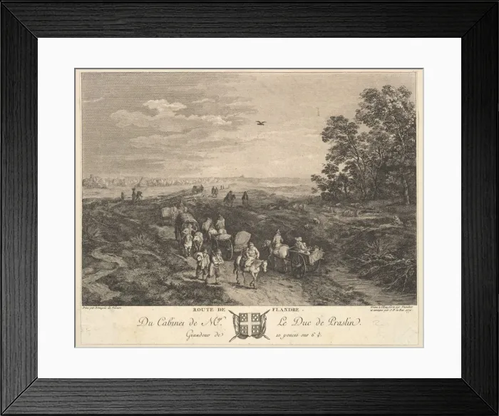 Framed Print : Flanders Road (Route de Flandre) after a painting in the collection of the Duc de Praslin Framed Print : Flanders Road (Route de Flandre) after a painting in the collection of the Duc de Praslin