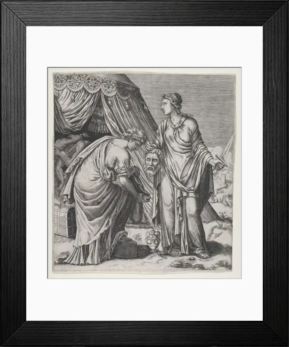 Framed Print : Judith with the Head of Holofernes. Creator: Balthazar van den Bos Framed Print : Judith with the Head of Holofernes. Creator: Balthazar van den Bos