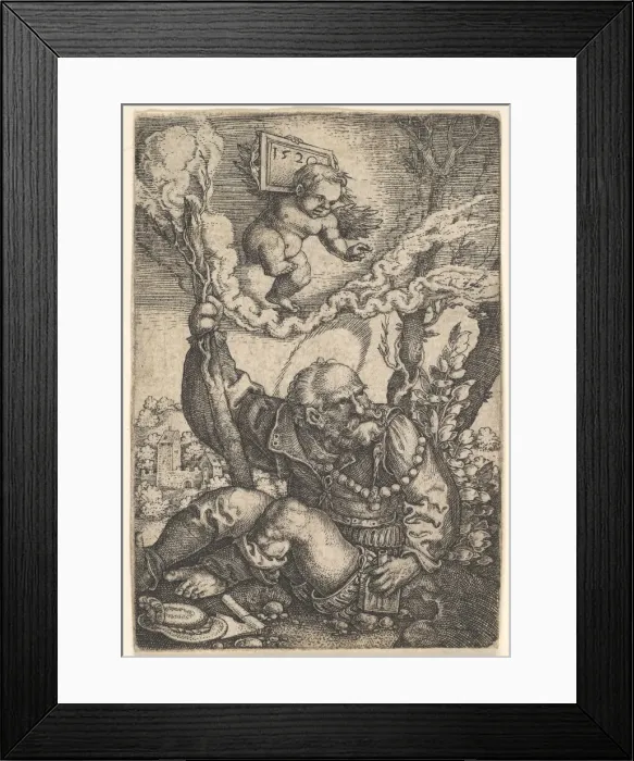 Framed Print : St. Christopher, early 16th century. Creator: Barthel Beham Framed Print : St. Christopher, early 16th century. Creator: Barthel Beham