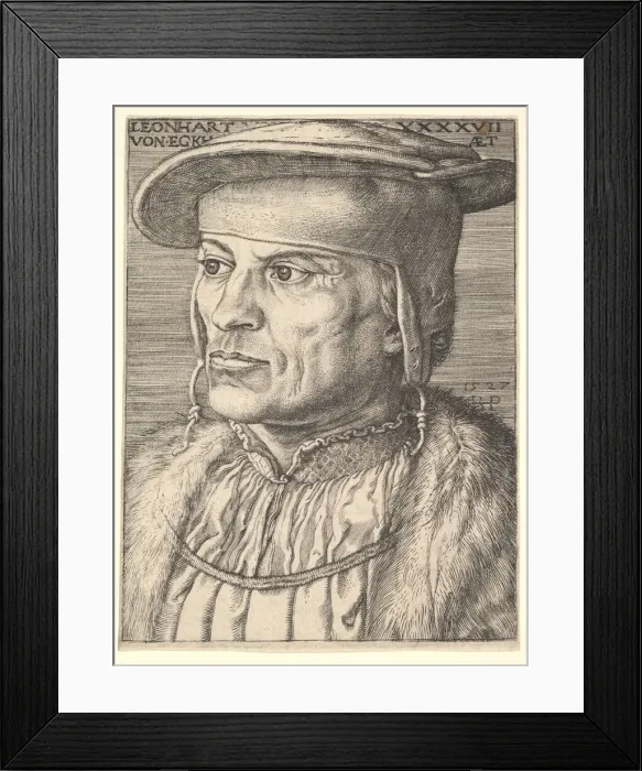 Framed Print : Leonard von Eckh, 1527. Creator: Barthel Beham Framed Print : Leonard von Eckh, 1527. Creator: Barthel Beham