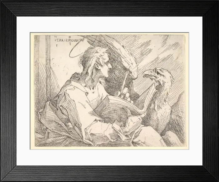 Framed Print : Saint John the Evangelist, ca. 1596. Creator: Bartholomeus Spranger Framed Print : Saint John the Evangelist, ca. 1596. Creator: Bartholomeus Spranger