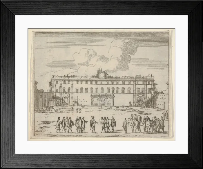 Framed Print : Francesco I d Este Builds the Palazzo di Sassuolo, from L Idea di un Principe ed Eroe Framed Print : Francesco I d Este Builds the Palazzo di Sassuolo, from L Idea di un Principe ed Eroe