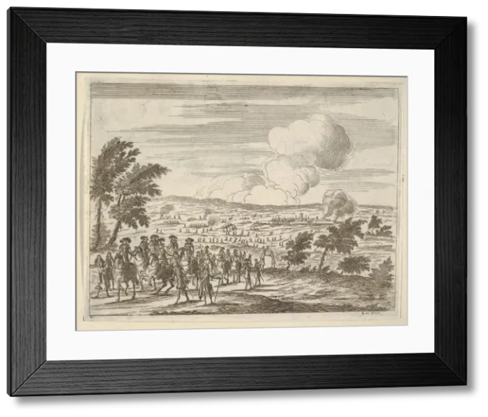 Framed Print : The Duke and his troops at Casalmaggiore, from L Idea di un Principe ed Eroe Cristiano in Framed Print : The Duke and his troops at Casalmaggiore, from L Idea di un Principe ed Eroe Cristiano in