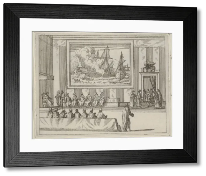 Framed Print : Francesco I d Este Presents Himself with Warmth and Humility with Representatives of Framed Print : Francesco I d Este Presents Himself with Warmth and Humility with Representatives of