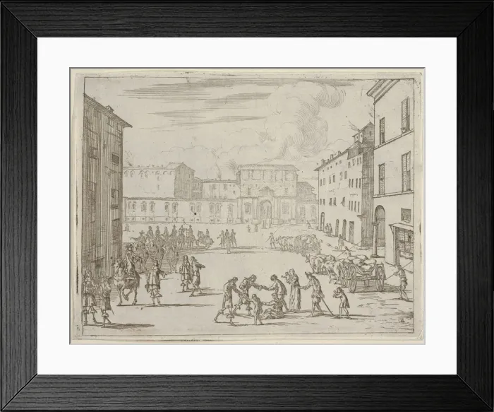 Framed Print : Francesco I d Este Assists His Subjects with Great Generosity During the Great Famine of Framed Print : Francesco I d Este Assists His Subjects with Great Generosity During the Great Famine of