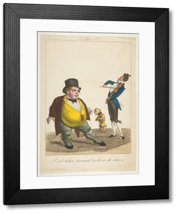 Framed Print : Lord-tolan prenant sa lecon de dance, La Passions, No. 7, 19th century Framed Print : Lord-tolan prenant sa lecon de dance, La Passions, No. 7, 19th century