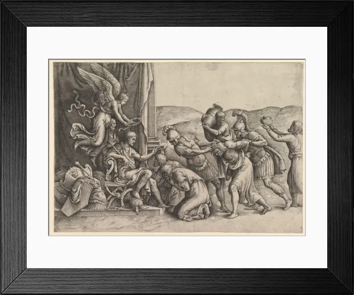 Framed Print : Scipio Granting Clemency to the Prisoners. Creator: Battista Franco Veneziano Framed Print : Scipio Granting Clemency to the Prisoners. Creator: Battista Franco Veneziano