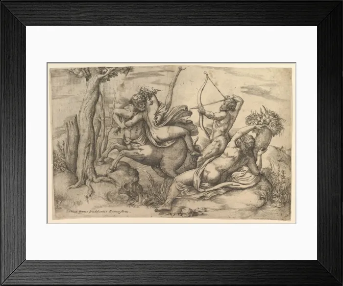 Framed Print : The Abduction of Dejanira. Creator: Battista Franco Veneziano Framed Print : The Abduction of Dejanira. Creator: Battista Franco Veneziano