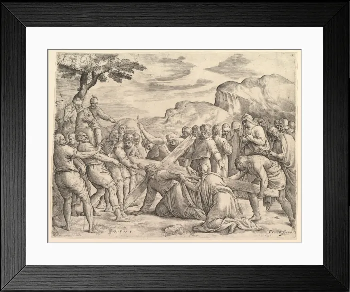 Framed Print : Christ Carrying the Cross, ca. 1552. Creator: Battista Franco Veneziano Framed Print : Christ Carrying the Cross, ca. 1552. Creator: Battista Franco Veneziano