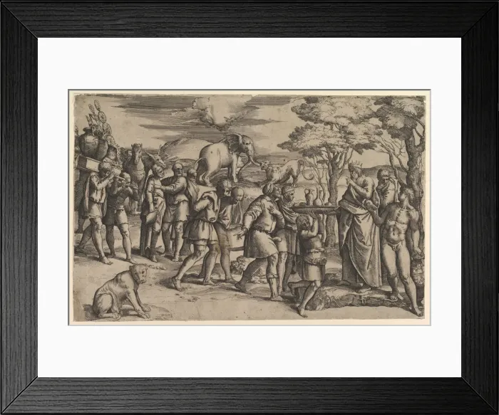 Framed Print : Melchizadek Offering Bread and Wine to Abraham, ca. 1547 Framed Print : Melchizadek Offering Bread and Wine to Abraham, ca. 1547