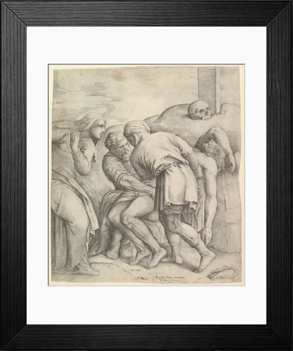 Framed Print : The Entombment. Creator: Battista Franco Veneziano Framed Print : The Entombment. Creator: Battista Franco Veneziano