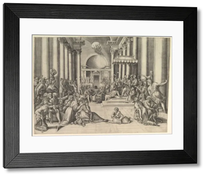 Framed Print : Constantine Presenting the City of Rome to the Holy See, at right, many spectators Framed Print : Constantine Presenting the City of Rome to the Holy See, at right, many spectators
