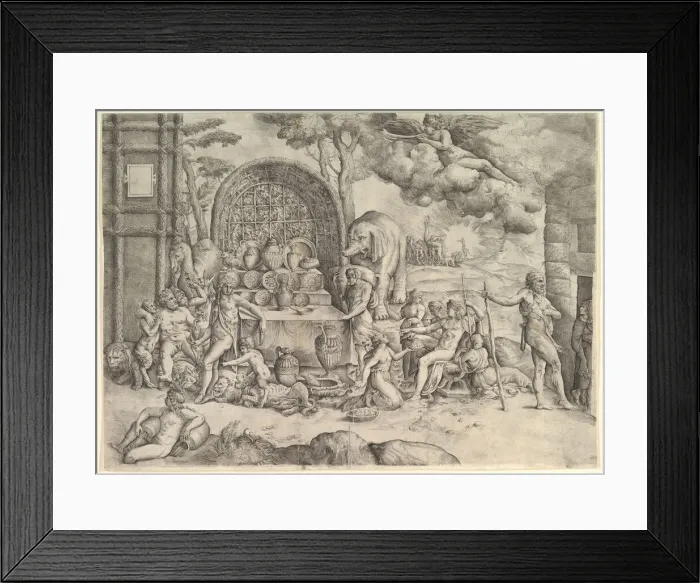 Framed Print : The Wedding of Cupid and Psyche (right panel), ca. 1530-61 Framed Print : The Wedding of Cupid and Psyche (right panel), ca. 1530-61