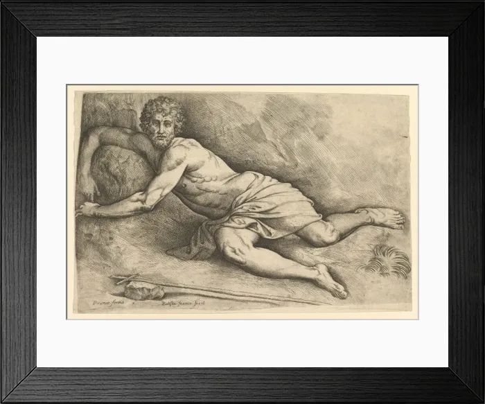 Framed Print : St. John the Baptist in the Wilderness, ca. 1552-54. Creator: Battista Franco Veneziano