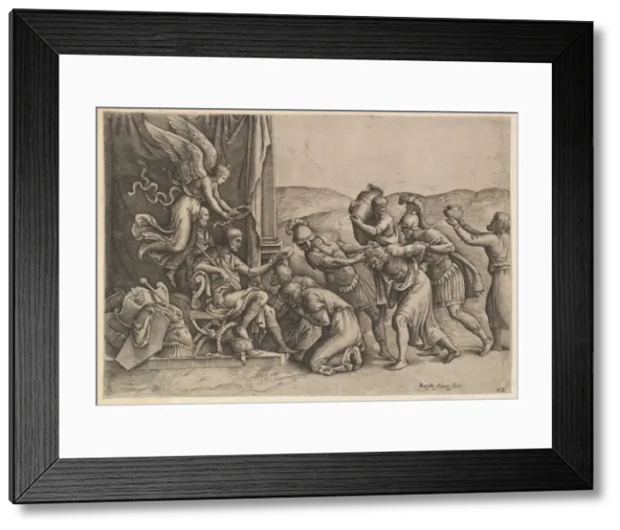 Framed Print : Scipio Granting Clemency to the Prisoners, 1530-61. Creator: Battista Franco Veneziano Framed Print : Scipio Granting Clemency to the Prisoners, 1530-61. Creator: Battista Franco Veneziano