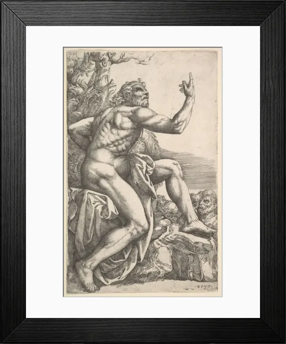 Framed Print : John the Baptist Preaching in the Wilderness. Creator: Battista Franco Veneziano Framed Print : John the Baptist Preaching in the Wilderness. Creator: Battista Franco Veneziano