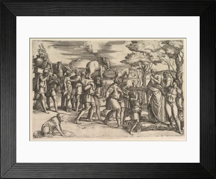 Framed Print : Melchizadek Offering Bread and Wine to Abraham, ca. 1547 Framed Print : Melchizadek Offering Bread and Wine to Abraham, ca. 1547